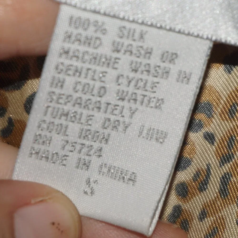 Vintage 90s Silk Animal Print Top - Picture 7 of 9